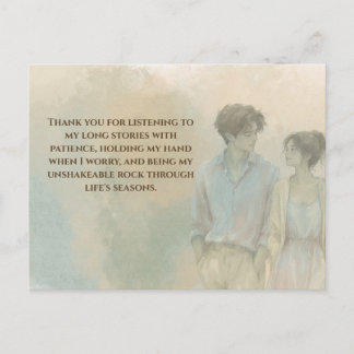 Mutual Gratitude Love Quote Postcard | Gentle Pres