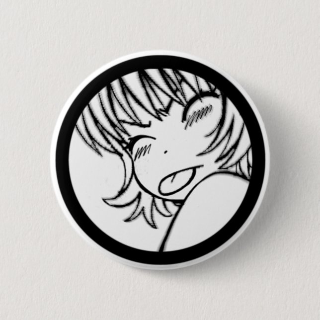 muuhh - cute anime 6 cm round badge (Front)
