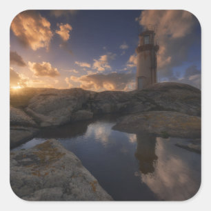 Muxia Lighthouse Galicia, Spain Square Sticker