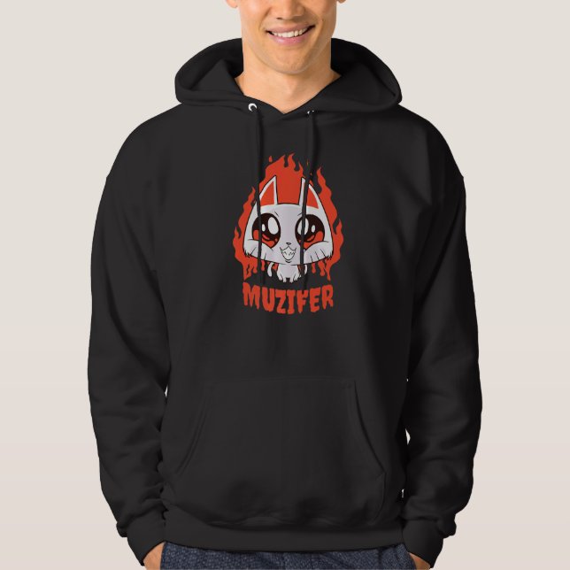 Muzifer I Cat Kitten Lucifer Devil Little Devil Lu Hoodie (Front)