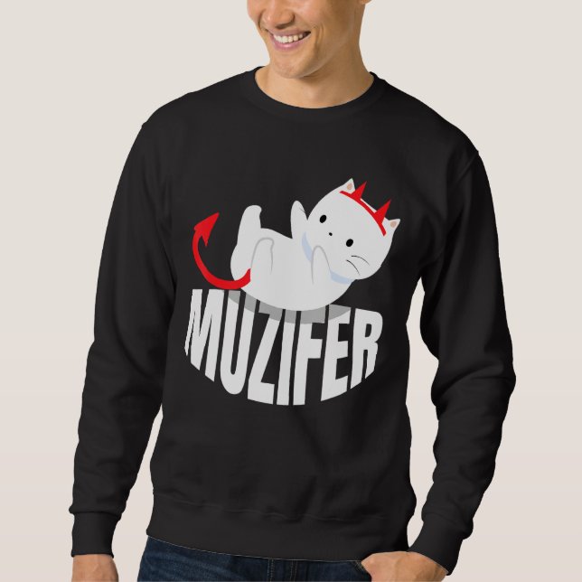 Muzifer I Cat Kitten Lucifer Devil Little Devil Lu Sweatshirt (Front)