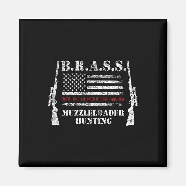 Muzzleloader Accessories Rifles Usa Flag Deer Fire Magnet (Front)