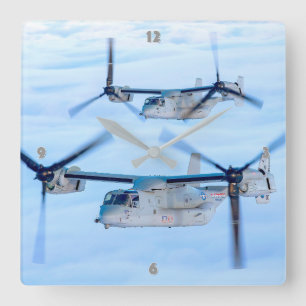 MV-22B OSPREY SQUARE WALL CLOCK