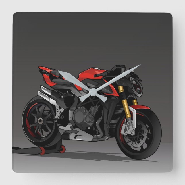MV Agusta Brutale 1000RR Square Wall Clock (Front)