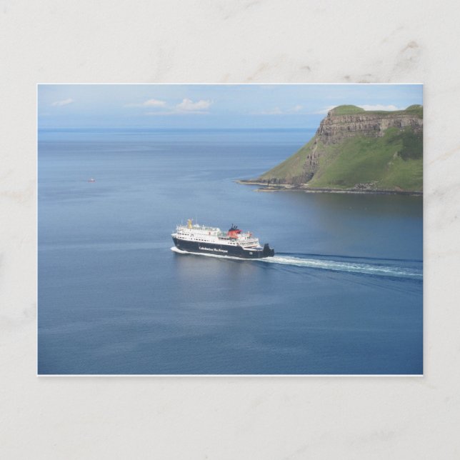 MV Hebrides leaving Uig Postcard (Front)