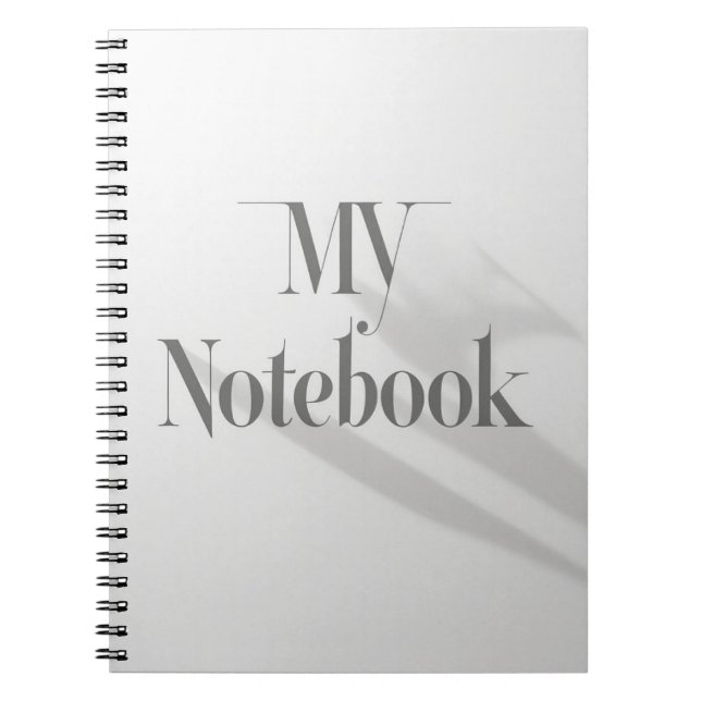 MV Initials: Subtle Shadowed Monogram Notebook (Front)