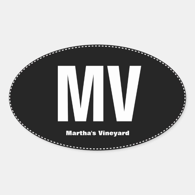 MV Pull Martha's Vineyard Oval Bumper Sticker (Front)