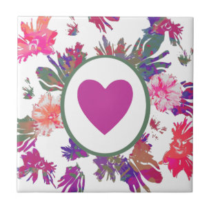 MVB Array of Love Bouquet Design Ceramic Tile