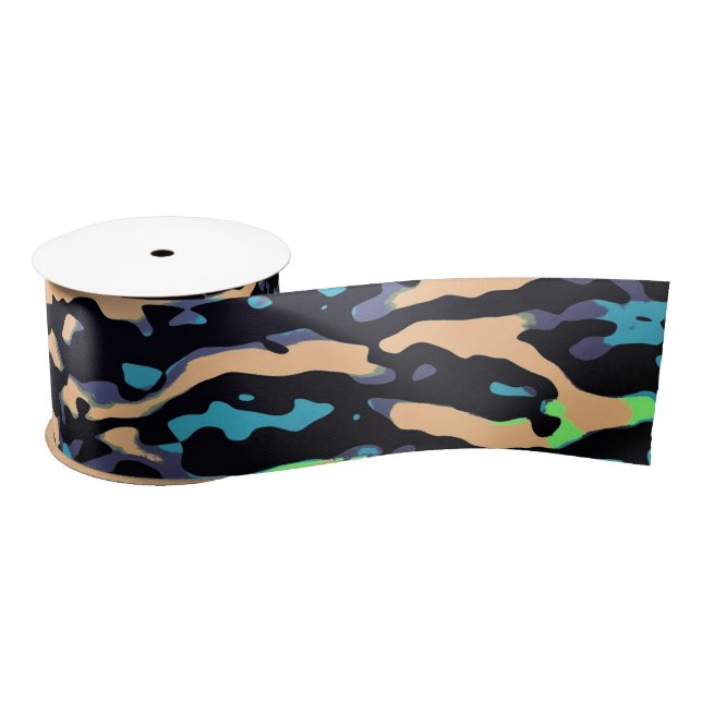 MVB Cameo Masculine Blue 2 Design Satin Ribbon (Spool)