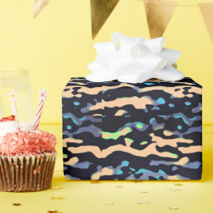 MVB Cameo Masculine Blue 2 Design Wrapping Paper