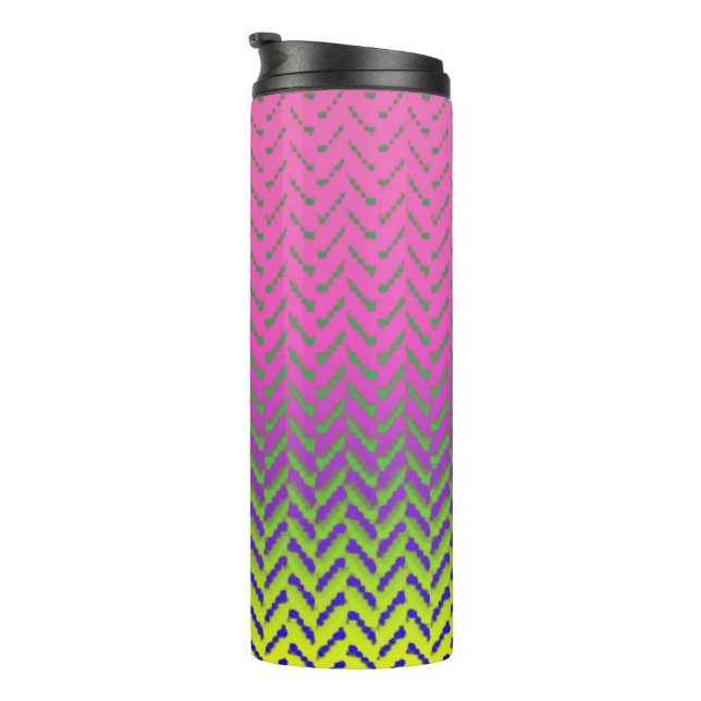MVB Chevron Rainbow Pink Design Tumbler (Rotated Right)