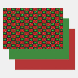 MVB Christmas Twinkle Starlight Design Wrapping Paper Sheet