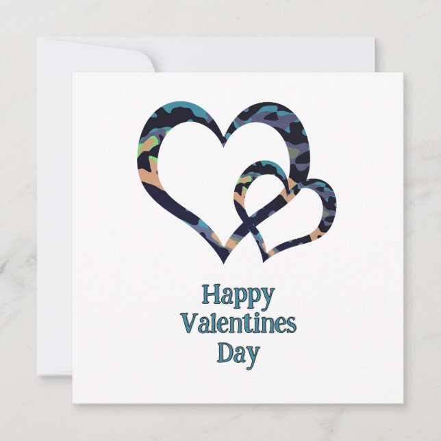 MVB Double Trendy Blue Camo Heart Design (Front)