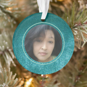 MVB Faux Velvet Teal Customisable Design Ornament