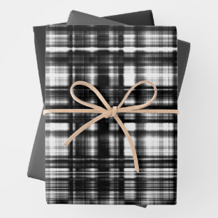 MVB Lumber Jack Black & Gray Plaid Wrapping Paper Sheet