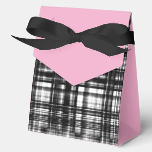 MVB Lumber Jack Black & Grey Plaid -Pink Favour Box