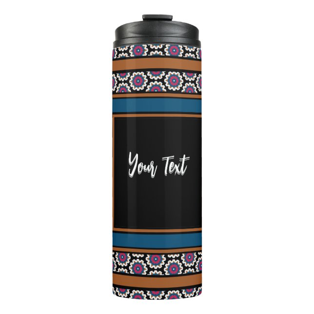 MVB Mexican Monogram Able Accent Border design Thermal Tumbler (Front)