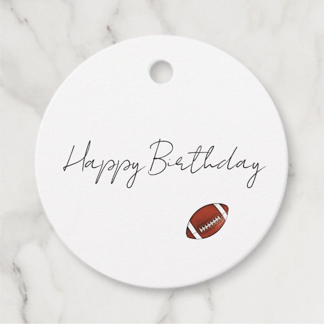 MVB Minimal Football Design Favour Tags (Front)