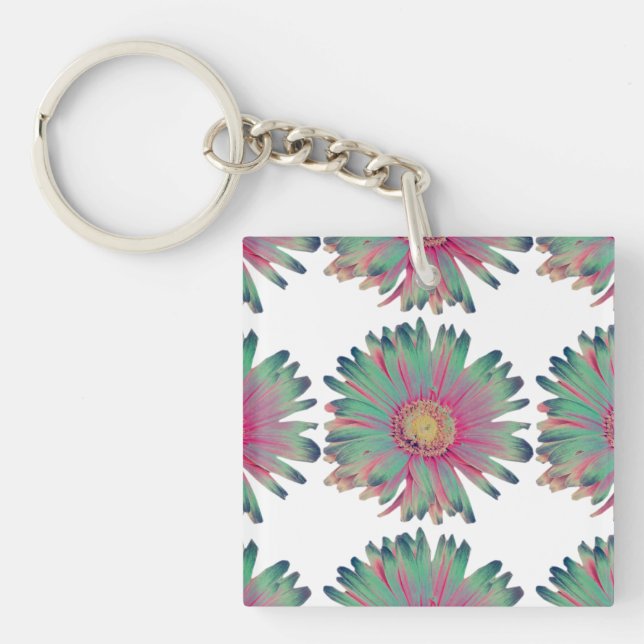 MVB Pastel Daisy Multi Colour -Design 2 Key Ring (Front)