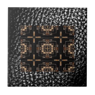 MVB Quad Cross Design Tile /Faux Leather Black