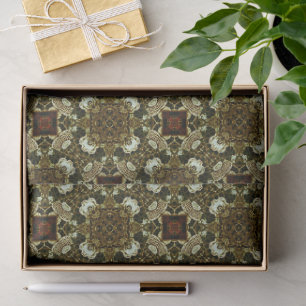 MVB Rich Bronze Gold Pattern Design Tissue Paper
