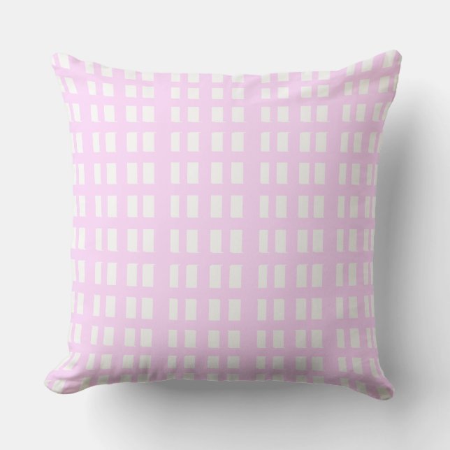 MVB Soft Pink Plaid Design Cushion (Front)