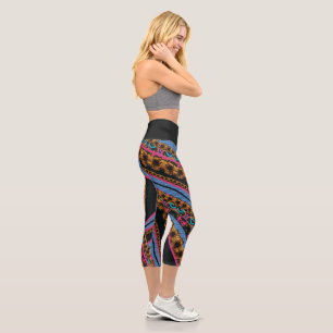 MVB Textile Abstract Creative Pieces Capri Leggings