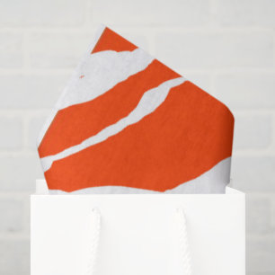 MVB Tiger Stripes Design- Orange & White Tissue Paper