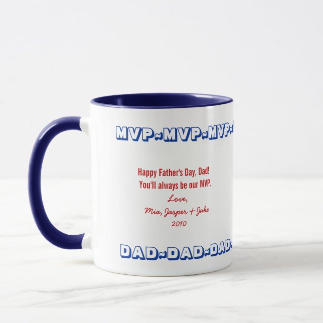 MVP DAD personalised Father's Day mug (Left)