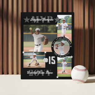 MVP End of Season Baseball Player Photo Collage Plaque