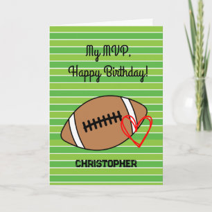 MVP Football Birthday Card