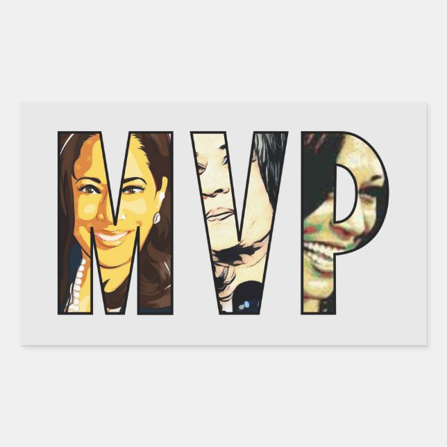 MVP Madam Vice President Kamala Harris Rectangular Sticker (Front)