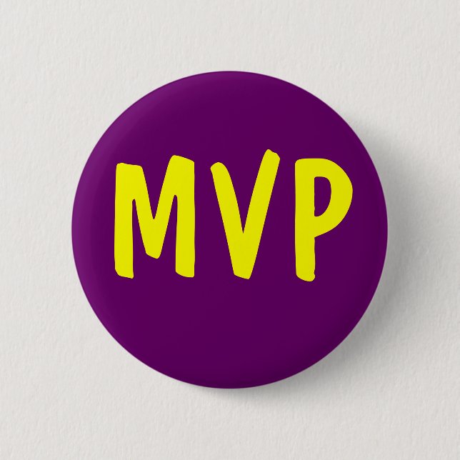 MVP - Most Valuable Player 6 Cm Round Badge (Front)