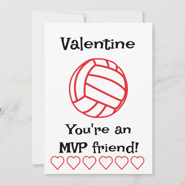 MVP Volleyball Kids Classroom Holiday Card (Front)