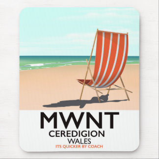 Mwnt, Ceredigion Wales travel poster Mouse Pad
