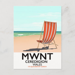 Mwnt, Ceredigion Wales travel poster Postcard