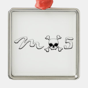 MX5 skull Metal Ornament