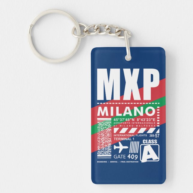 MXP Milan Airport Key Ring (Front)