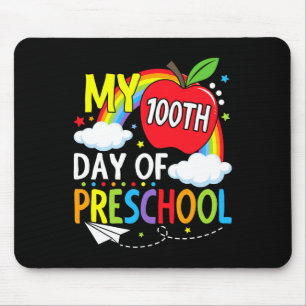 My 100th Day Of Preschool Fun Students Kids Child Mouse Pad