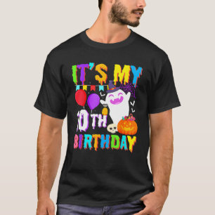 My 10th Birthday Gifts Ghost Pumpkin Halloween Cos T-Shirt
