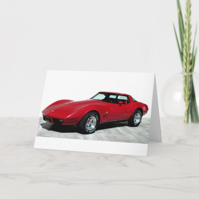 My 1979 Red Corvette Card (Front)