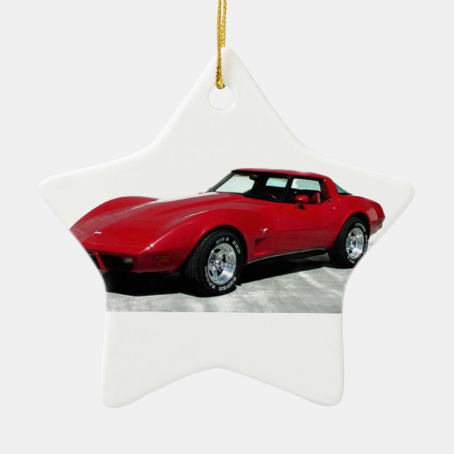 My 1979 Red Corvette Ceramic Tree Decoration (Front)