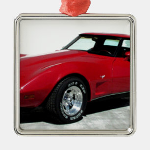 My 1979 Red Corvette Metal Tree Decoration