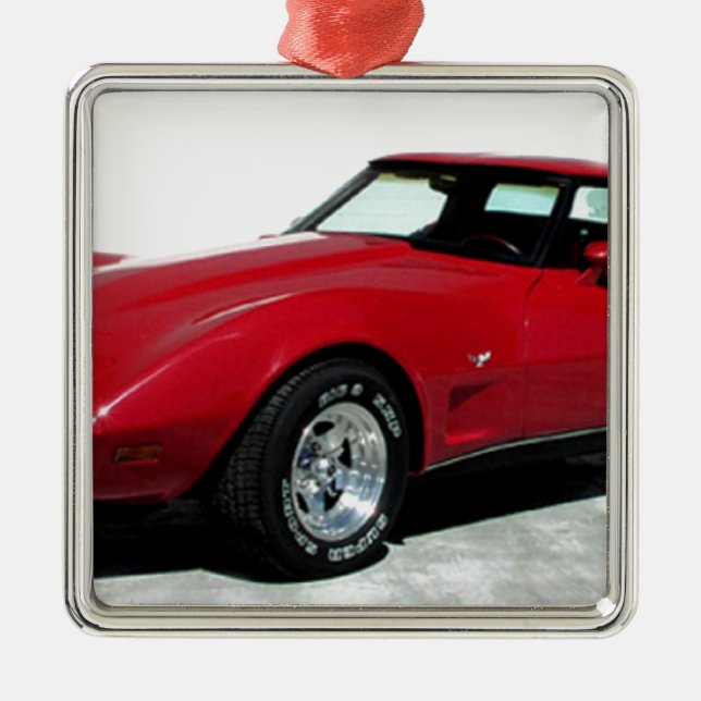 My 1979 Red Corvette Metal Tree Decoration (Front)