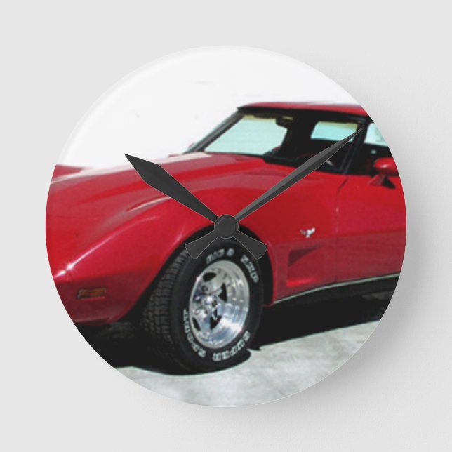 My 1979 Red Corvette Round Clock (Front)