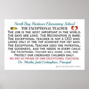 My 1 Day SALE: The Exceptional Teacher Poster