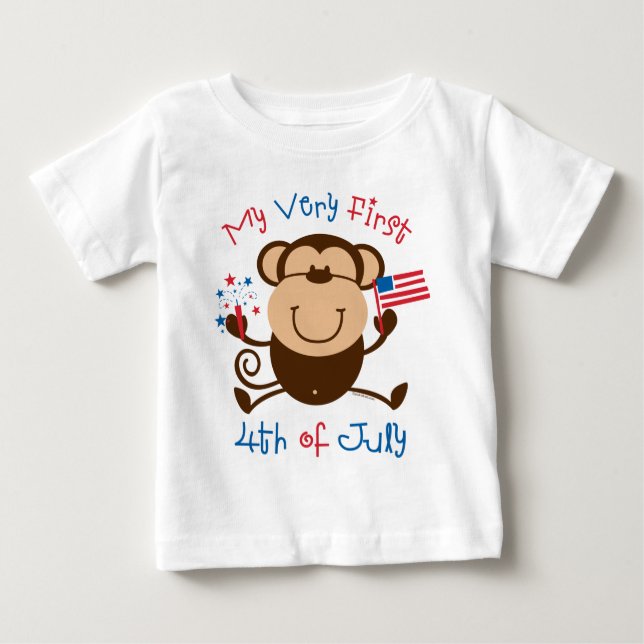 My 1st 4th Boy Monkey Infant T-shirt (Front)