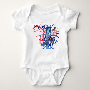MY 1st 4th of JULY by SHARON SHARPE Baby Bodysuit