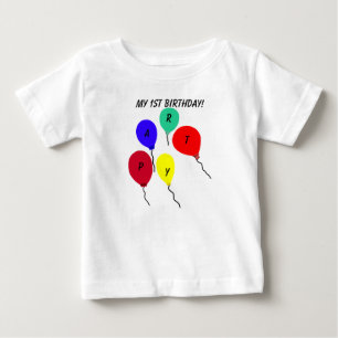 My 1st Birthday Party Balloons Any Age Baby T-Shirt