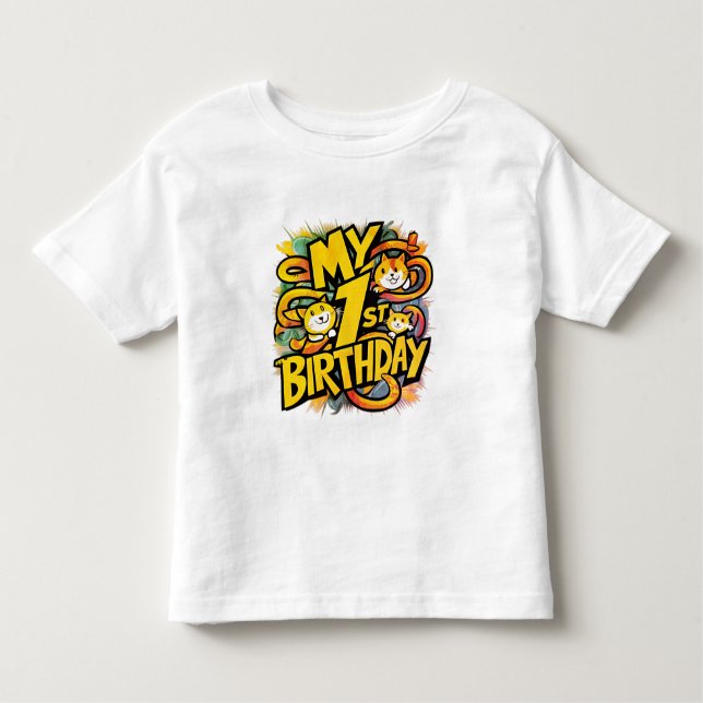 My 1st Birthday With Cats Toddler T-Shirt (Front)
